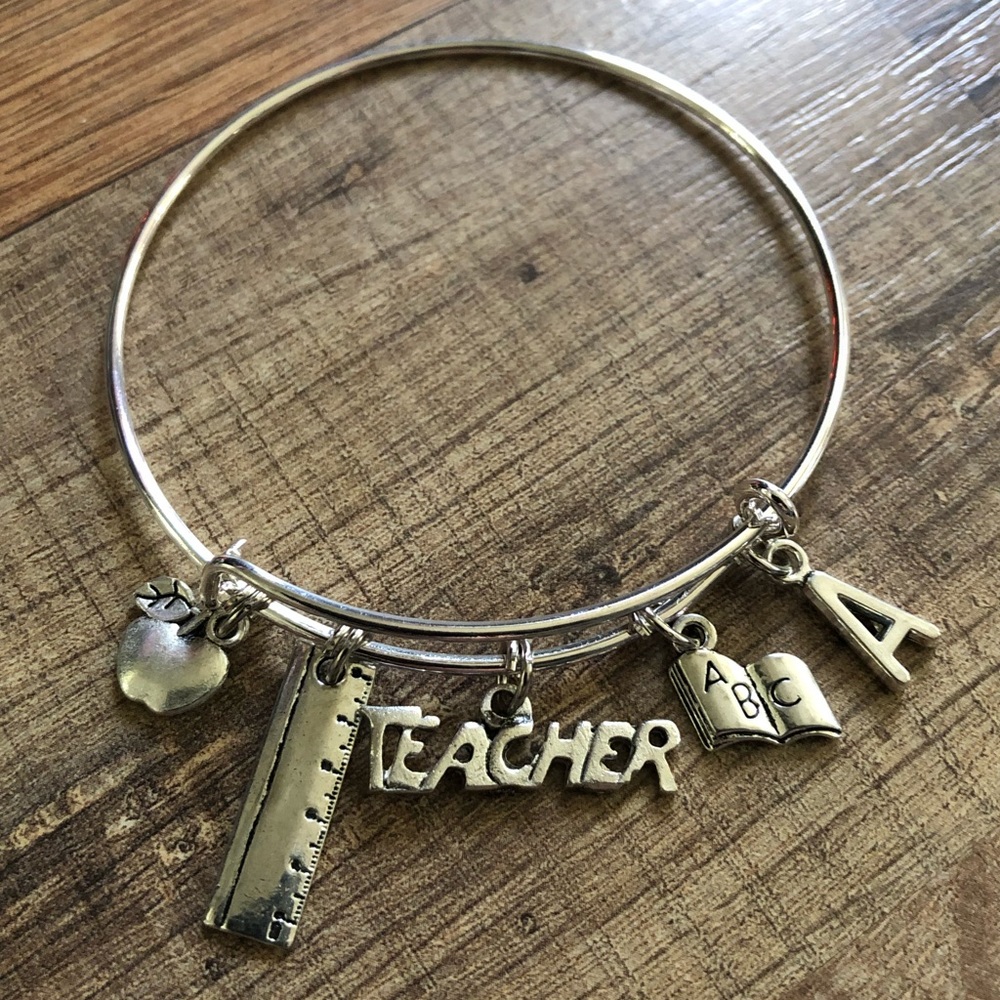 Teacher Charm Bracelet 🍎 📚 👩‍🏫